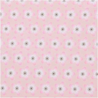 Stoffabschnitt Baumwoll-Popelin rosa Kirschblüten 50x140cm - Rosa