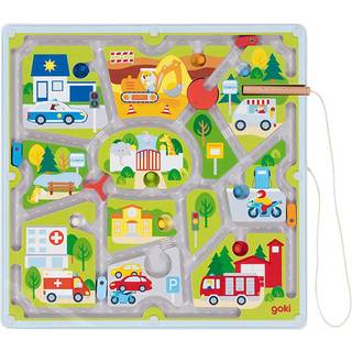 Goki - Wooden Magnet Maze Small Town