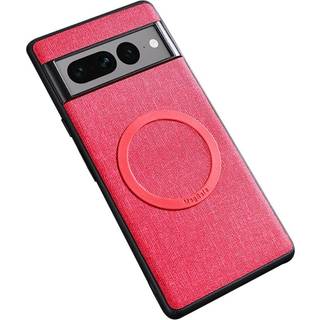 Google Pixel 8 Pro Plastik Bagside Cover m. Ru Tekstur - MagSafe Kompatibel - Rød