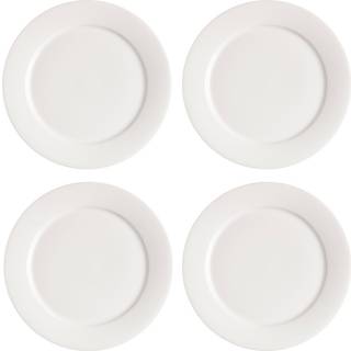 Scandi Living Kalk frokosttallerken 21 cm, 4 stk. hvid