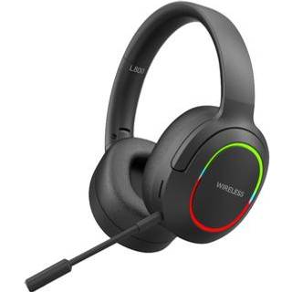 L800 Trådløst headset til musik og gaming Sammenklappelig Bluetooth-hovedtelefon med LED-lys/mikrofon - sort