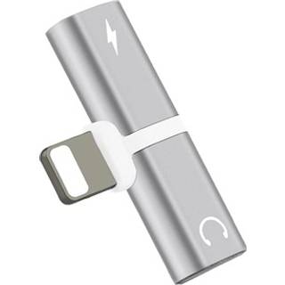 Mini T-Shape 2-i-1 Lightning Adapter - iPhone XS Max/XS/XR - Sølv