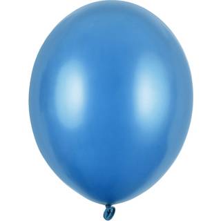 100 stk. Metallic balloner caribisk blå 27 cm – Professionel kvalitet til heliumbrug