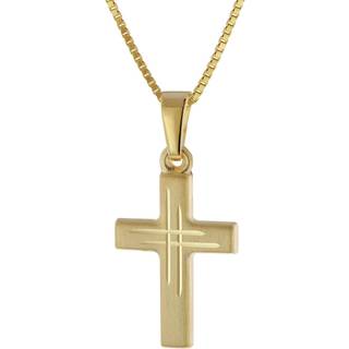 trendor 41804 Kinder-Halskette mit Kreuz Gold 333/8K