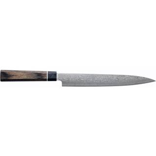 Suncraft Senzo Black Sashimimesser 21 cm - Damaststahl - Griff Pakkaholz - Weiß,Braun,Schwarz,Silber
