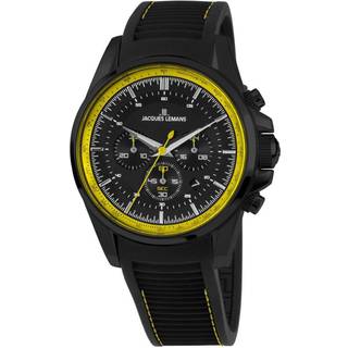 Jacques Lemans 1-1799S Liverpool Sort/Gummi Ø44 mm