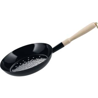 Riess Classic Schwarzemaille Maronipfanne 26 cm gelocht - Emaille - Rot