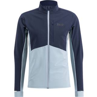 Swix Men's Pace Hybrid Full Zip Midlayer Dark Navy/Fog, M