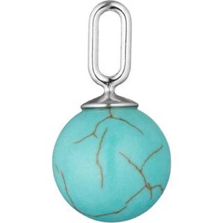 Stone Drop Charm 8mm (Silver)