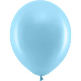 10 stk. Lyseblå Latex Balloner 30 cm - Nedbrydelige & Heliumvenlige til Festligheder