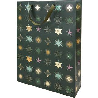 Paper Poetry Geschenktüte Sternenglanz 33x45x10cm - Grün