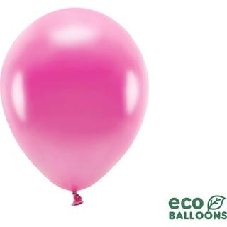 100 stk. Økologiske balloner metallic fuchsia 10" – Biologisk nedbrydelig festpynt