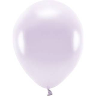 100 stk. Økologiske balloner metallic lys lavendel 10" - Biologisk nedbrydelig festpynt