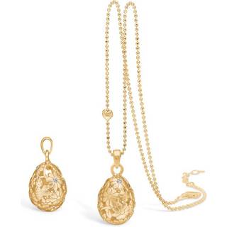 Blossom Copenhagen forgyldt forgyldt halskæde med blomster 80cm