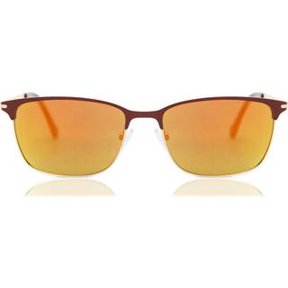 Rectangle Fuld Kant Metal Guld Solbriller Mænd - SmartBuy Collection - Red Rose Gold - 54mm