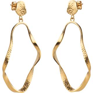 Enamel Ørering - Aloma Large - Gold Colour