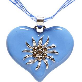 Lyseblå hjertehalskæde