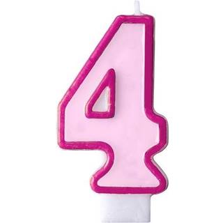Fødselsdagslys 4 - pink