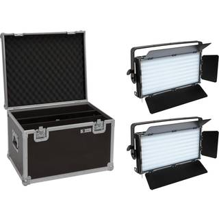 Eurolite Set 2x LED PLL-480 QCL Panel + Case TILBUD NU
