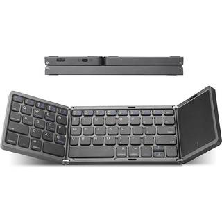 NÖRDIC Bluetooth 5.0 foldetastatur med touchpad 64 taster Multiparring IOS Android Windows US Layout