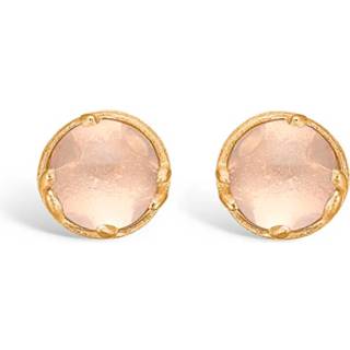 Blossom Conjure guld øreringe med rosaquartz