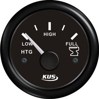Septiktankmålere KUS, dugfri, Ø52 mm, 12 V / 24 V, 0 - 190 Ω, sort