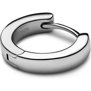 Argentia | 925s | Flad Rhodiumbelagt Sterlingsølv Hoop Ørering