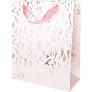 Paper Poetry Geschenktüte Nostalgic Christmas Zweige rosa 26x32x12cm - Rosa