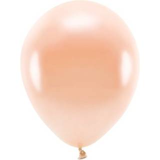 100 stk. Økologiske balloner metallic fersken 12" - Biologisk nedbrydelig festdekoration