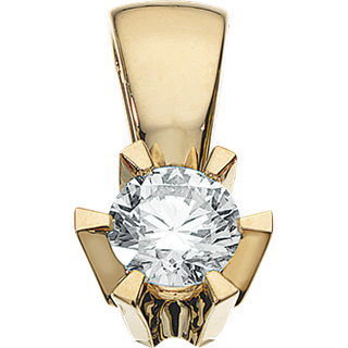 Prinsesse Vedhæng i 14kt. guld m. 0,28ct. diamant