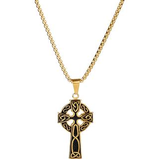 Guldtonet Keltisk Korshalskæde
