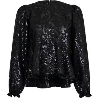 Neo Noir Rizzo Sequins Bluse - Sort - str. 42