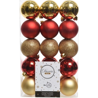 Decoris Brudsikre Julekugler - 30 stk