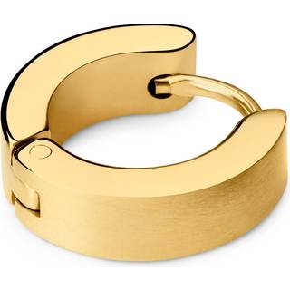 Flad Guldfarvet Hoop Ørering