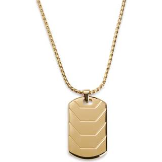 Icarus Rayder Guldfarvet Dog-Tag Halskæde