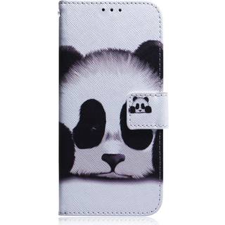 Google Pixel 6 Pro Læder Flip Cover m. Pung & Print - Panda