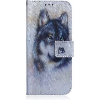 Google Pixel 6 Pro Læder Flip Cover m. Pung & Print - Ulv
