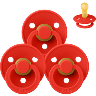 BIBS Rund Colour Sut - Sampak - 3 stk. - Str. 2 - Candy Apple