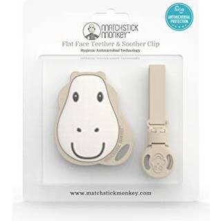 Matchstick Monkey Flat Face Teether & Soother Clip Gavesæt til børn - 1 stk.