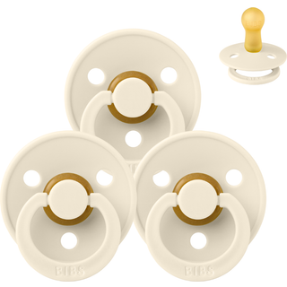 BIBS Rund Colour Sut - Sampak - 3 stk. - Str. 2 - Ivory