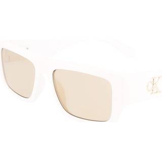 Calvin Klein Unisex CKJ22635S 100 Solbriller Plast Hvid Brun Firkantet Normal