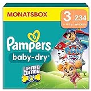Pampers Baby Dry Paw Patrol bleer str. 3 midi (6-10 kg) månedsboks