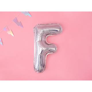 1 stk. Holografisk F folieballon 35 cm - Perfekt til festdekoration og luftfyldning