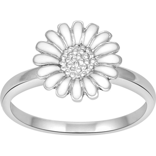Siersbøl ring i sølv Marguerit 10mm - Str. 54