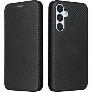 SKALO Samsung A54 5G Carbon Fiber Pungetui - Sort