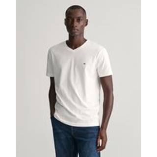 Gant Herren T-Shirt weiß Slim Fit