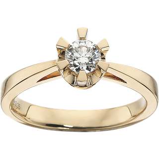 Prinsesse Ring i 14kt. guld m. 0,35ct. diamant