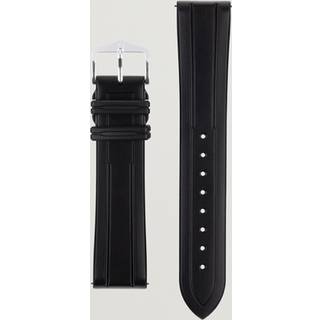 Hirsch 40458850-2-22 Uhren-Armband Hevea L 22 mm Kautschuk Schwarz