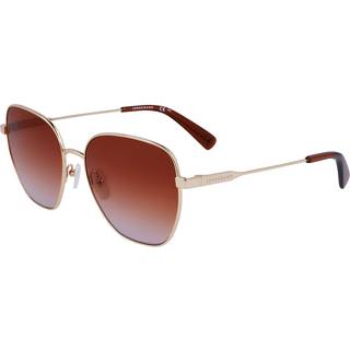 LONGCHAMP Kvinde LO168S 707 Solbriller Metal Guld Rød Firkantet Normal Normal