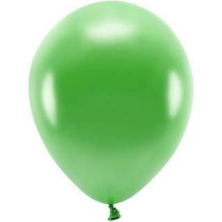 100 stk. Økologiske balloner metallic græsgrøn 10" – Biologisk nedbrydelig festpynt
